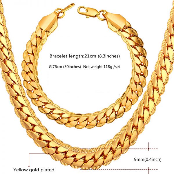 Stainless Steel Chain and Bracelet Set S1007