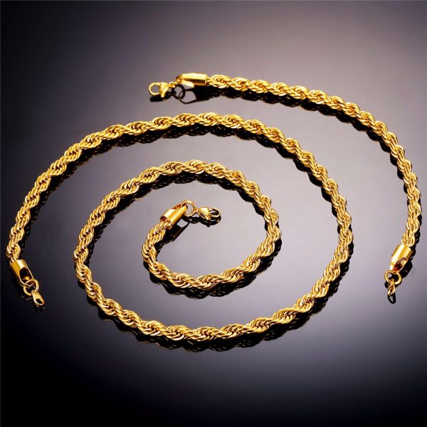 Stainless Steel Chain and Bracelet Set S838 - Image 2