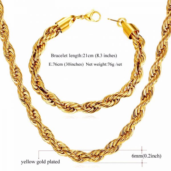 Stainless Steel Chain and Bracelet Set S838